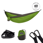 Studio shot featuring Nakie's Forest Green hammock, highlighting its serene hue and comfortable design, perfect for outdoor relaxation and leisure preview #1