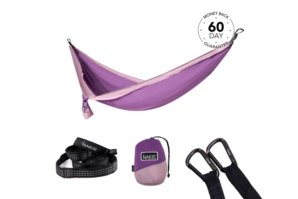 Mulberry Purple - Recycelte Hängematte mit Riemen