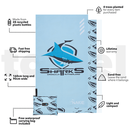 Unterwassermagie – recyceltes, sandfreies Strandtuch