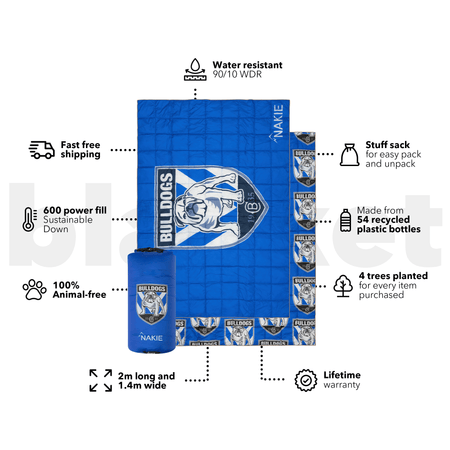 Bulldogs - NRL Sustainable Down Puffy Blanket