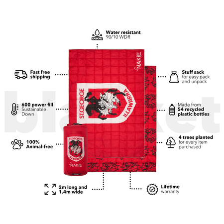 Dragons - NRL Sustainable Down Puffy Blanket
