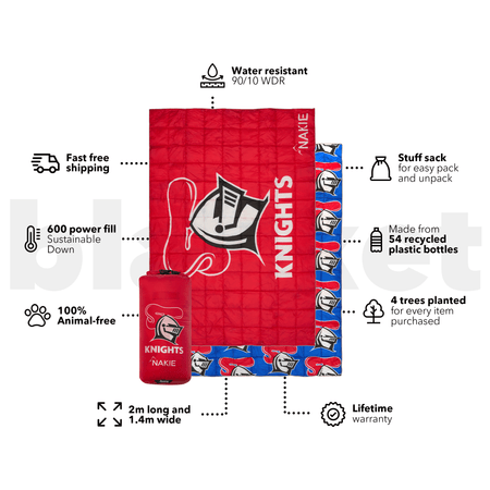 Knights - NRL Sustainable Down Puffy Blanket