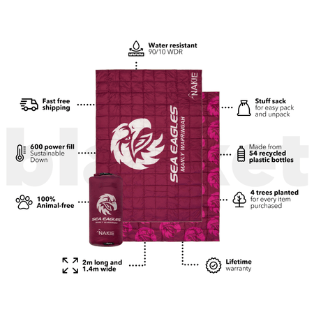 Sea Eagles - NRL Sustainable Down Puffy Blanket