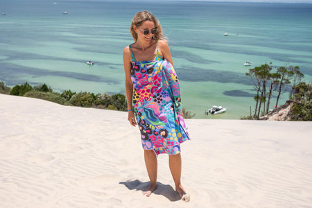 Kasey Rainbow – recyceltes, sandfreies Strandtuch