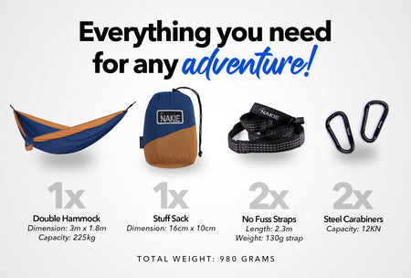 Hamac recyclé avec sangles - Toutes les couleurs