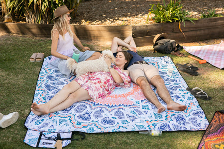 Sound of Summer - Recycelte Picknickdecke