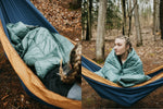 Kombination aus recycelter Hängematte und bauschiger Decke preview #7