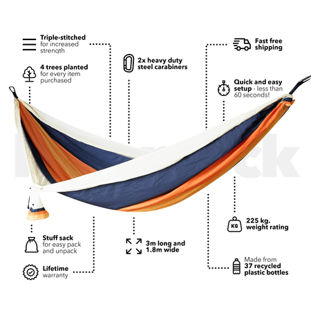 Better Beer - Recycled Hammock with Straps