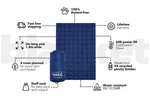 Deep Ocean Blue - Sustainable Down Puffy Blanket preview #3