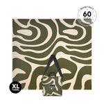 Serviette de plage double recyclée sans sable, vert eucalyptus XL preview #1