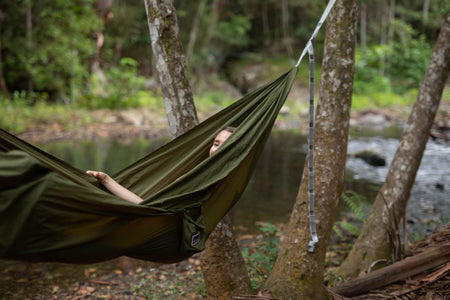 Ultra Light Olive - Recycled Hammock with Straps