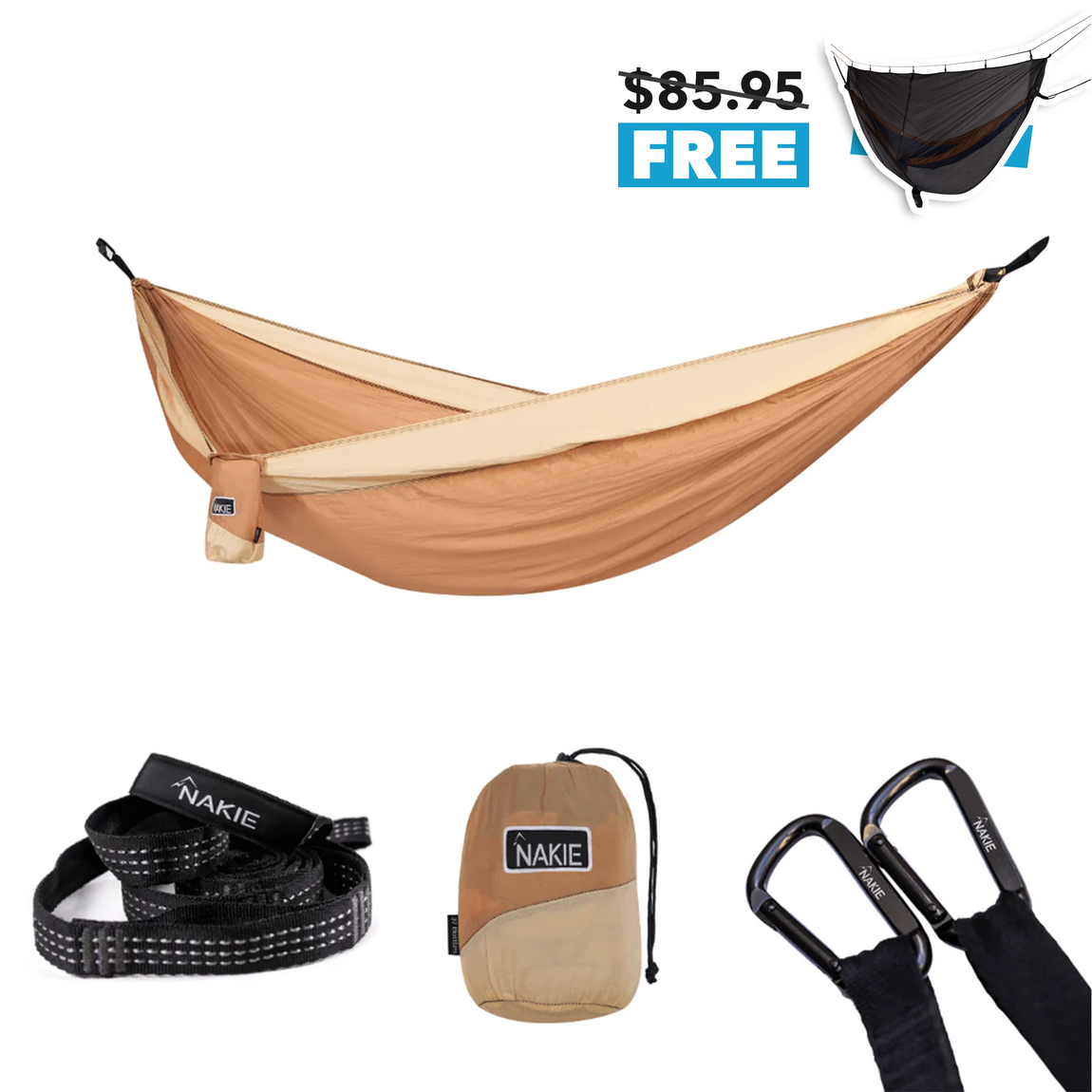 Sahara Sand - Recycled Hammock with Straps