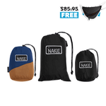 Kombination aus recycelter Hängematte, Gurten, Plane und Insektennetz preview #1