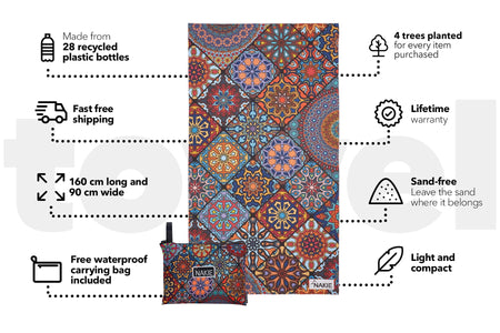 Holiday Dreams - Recyceltes, sandfreies Strandtuch