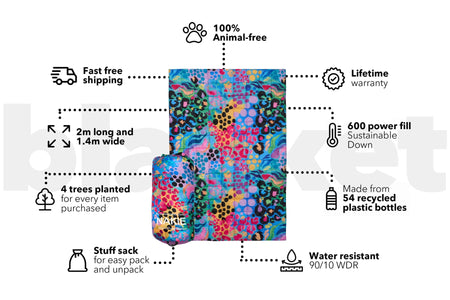 Kasey Rainbow - Nachhaltige Daunendecke