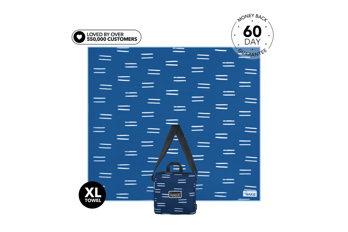 XL Salty Waves - Serviette de plage double recyclée sans sable