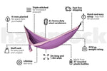 Mulberry Purple - Recycelte Hängematte mit Riemen preview #3