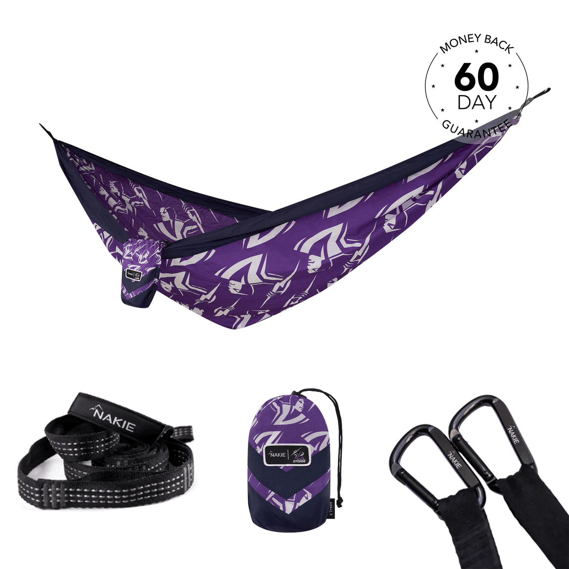 Mulberry Purple - Hamac recyclé avec sangles