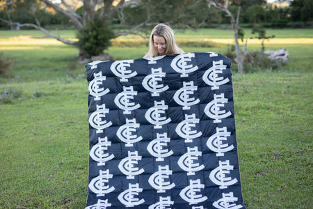 Carlton Blues - AFL Sustainable Down Puffy Blanket