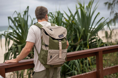 Olive Green - Recycled Travel Backpack
