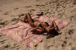 XL Rosy Tides - Recyceltes, sandfreies Strandtuch, doppelt preview #9