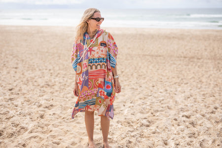 Retro Shores - Hooded Towel Recycled Sand Free