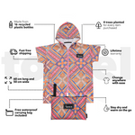 Rosy Tides - Kapuzenhandtuch, recycelt, sandfrei preview #3
