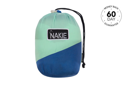 Himmelblau - Recycelte Hängematte mit Gurten