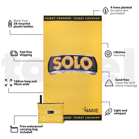 Solo - Serviette de plage recyclée sans sable