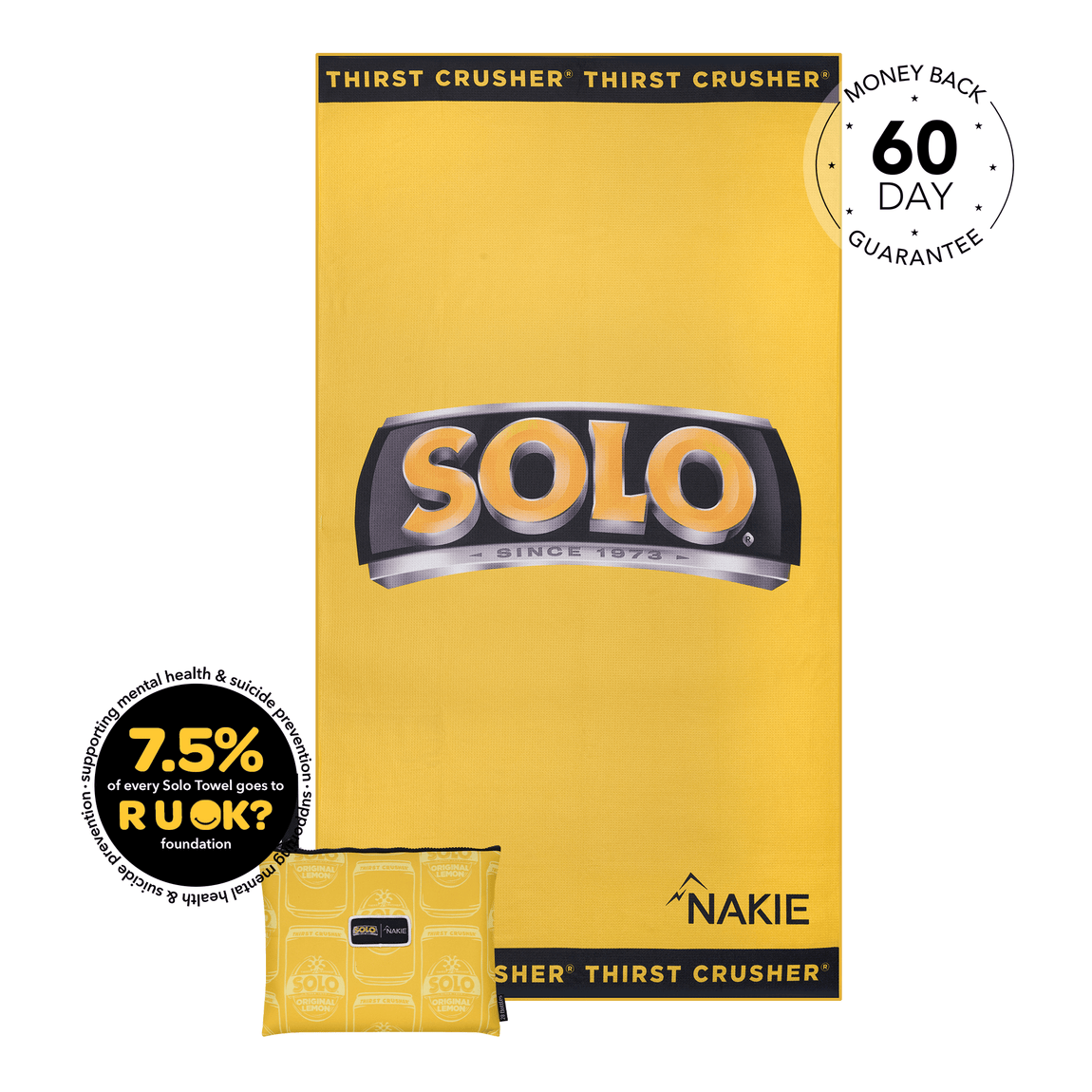 Solo – recyceltes, sandfreies Strandtuch
