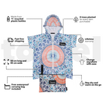Rosy Tides - Kapuzenhandtuch, recycelt, sandfrei preview #3