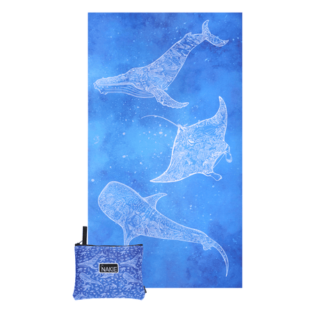 Unterwassermagie – recyceltes, sandfreies Strandtuch