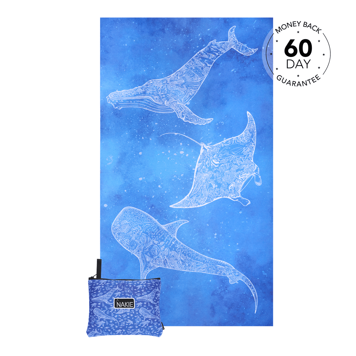 Unterwassermagie – recyceltes, sandfreies Strandtuch