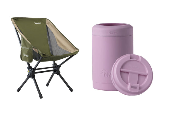 Camping Chair, Cooler & Coffee Cup Combo