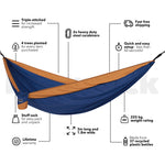 River Blue - Recycled Hammock with Straps preview #4