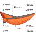 Sunburnt Orange -  Recycled Hammock with Straps preview #4