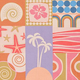 Retro Shores - Hooded Towel Recycled Sand Free colour swatch