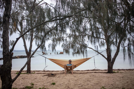 Sahara Sand - Recycled Hammock with Straps