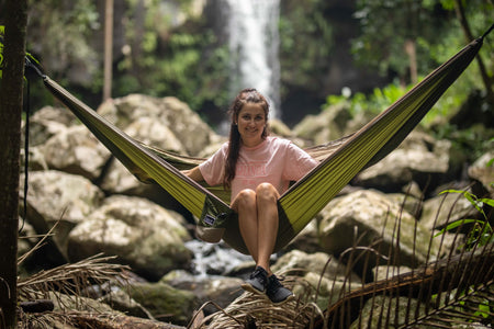 Olive Green - Recycled Hammock with Straps