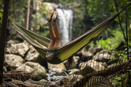 Olive Green - Recycled Hammock with Straps