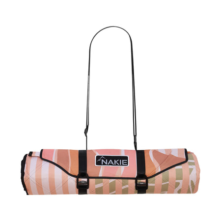 Studio shot: Nakie's portable picnic blanket, showcasing eco-friendly design.